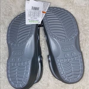 Brand New With Tags Metallic Silver Crocs
